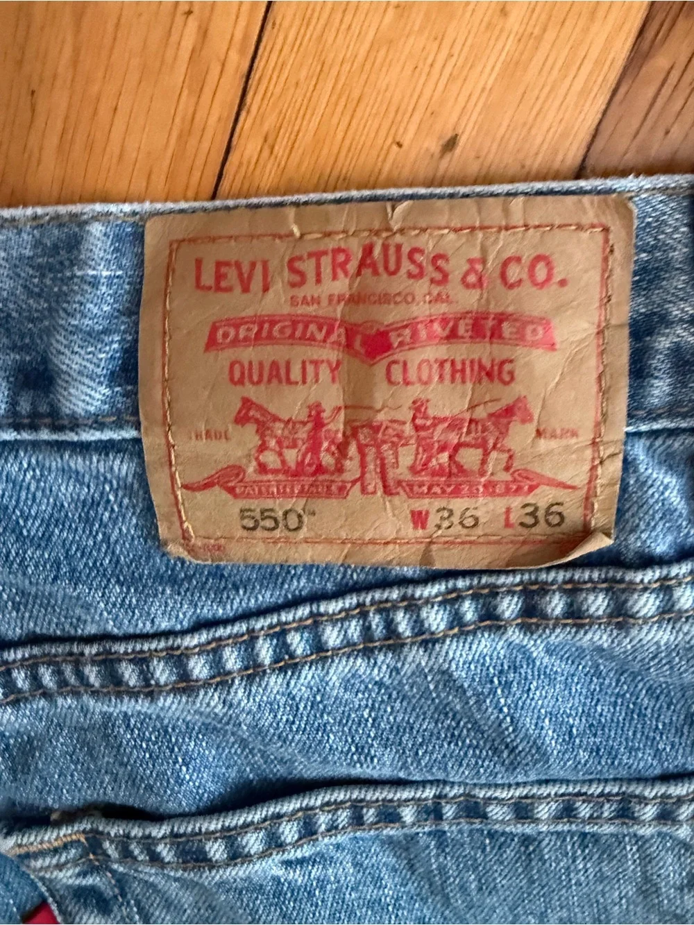Levi 505 Jeans Relaxed Fit Classic Light Blue Men's Sz. W36 L36